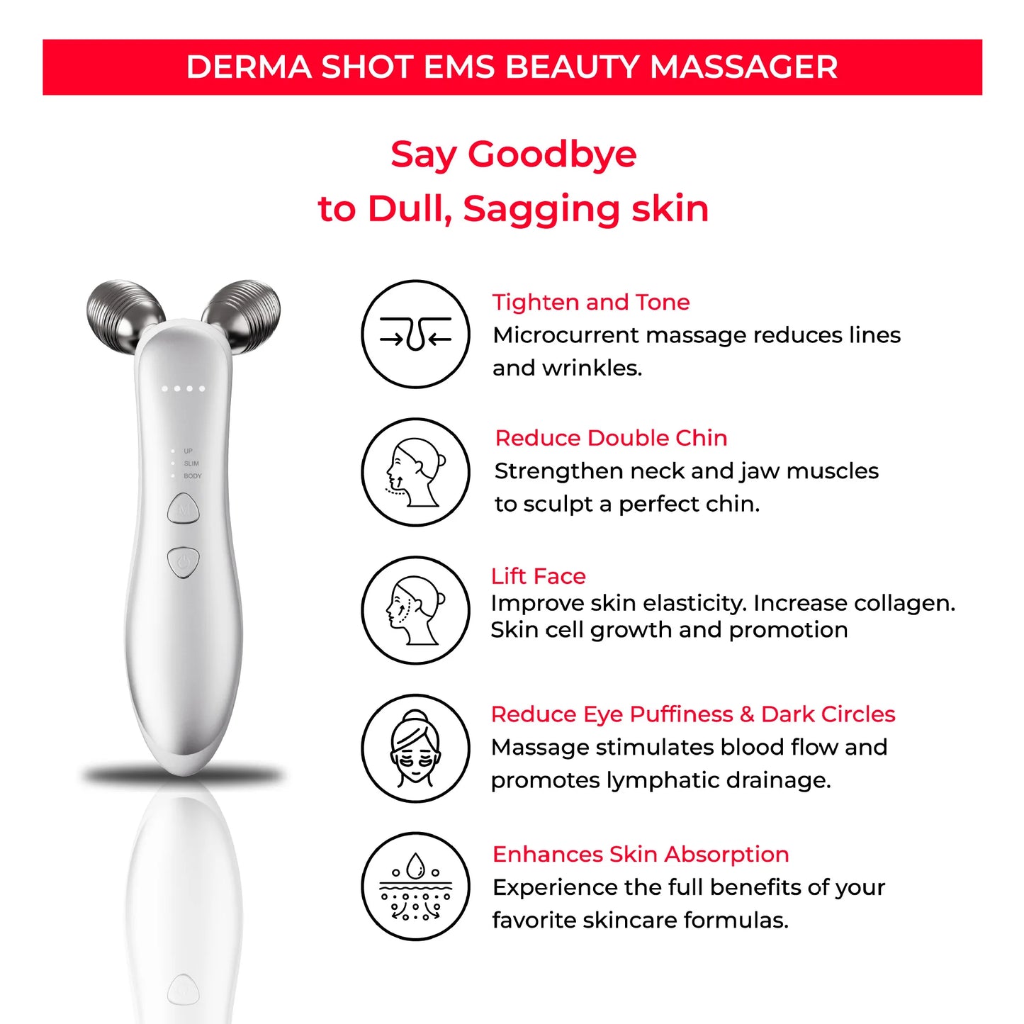 LiftRoll Pro Microcurrent Facial Roller